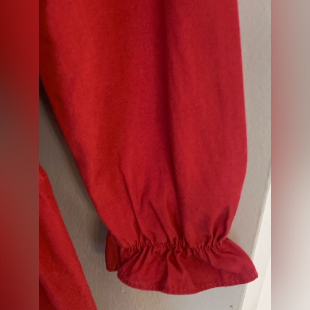 Lila and Hayes LS Dress Girl’s 5 XS/S Red Boutique Ruffle Rope Tie Tassels - Picture 4 of 6